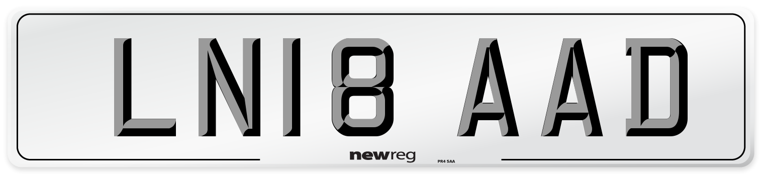 LN18 AAD Number Plate from New Reg